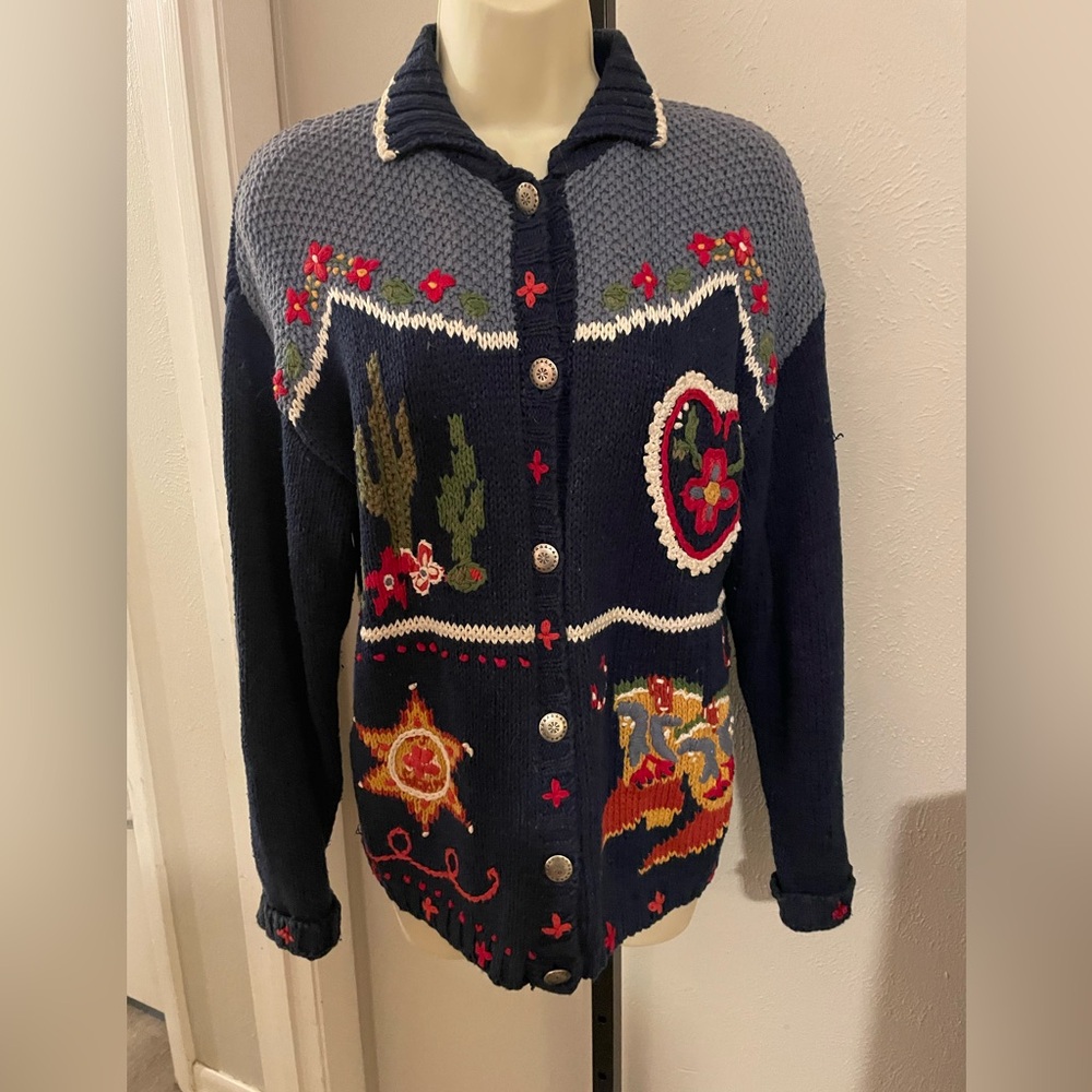 Erika Multicolor Embroidered Cardigan